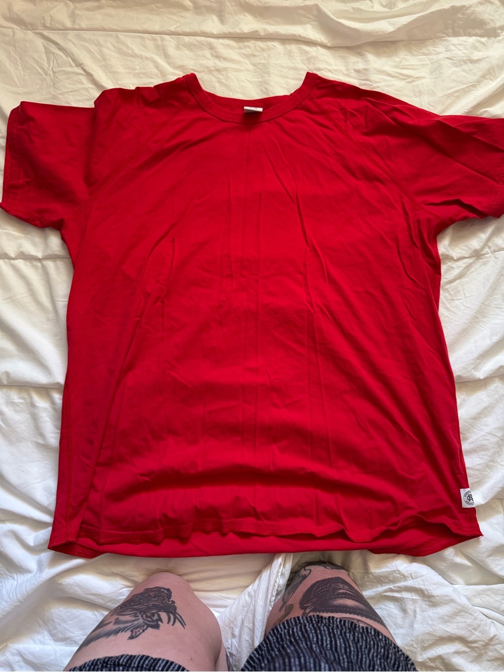 Reigning Champ Bold Red Short Sleeve Crew